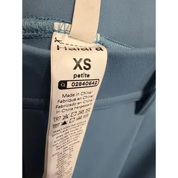 Halara Flex DayStretch High Waisted Pocket Work Flare Pants Light Azure XSP New - Picture 10 of 11